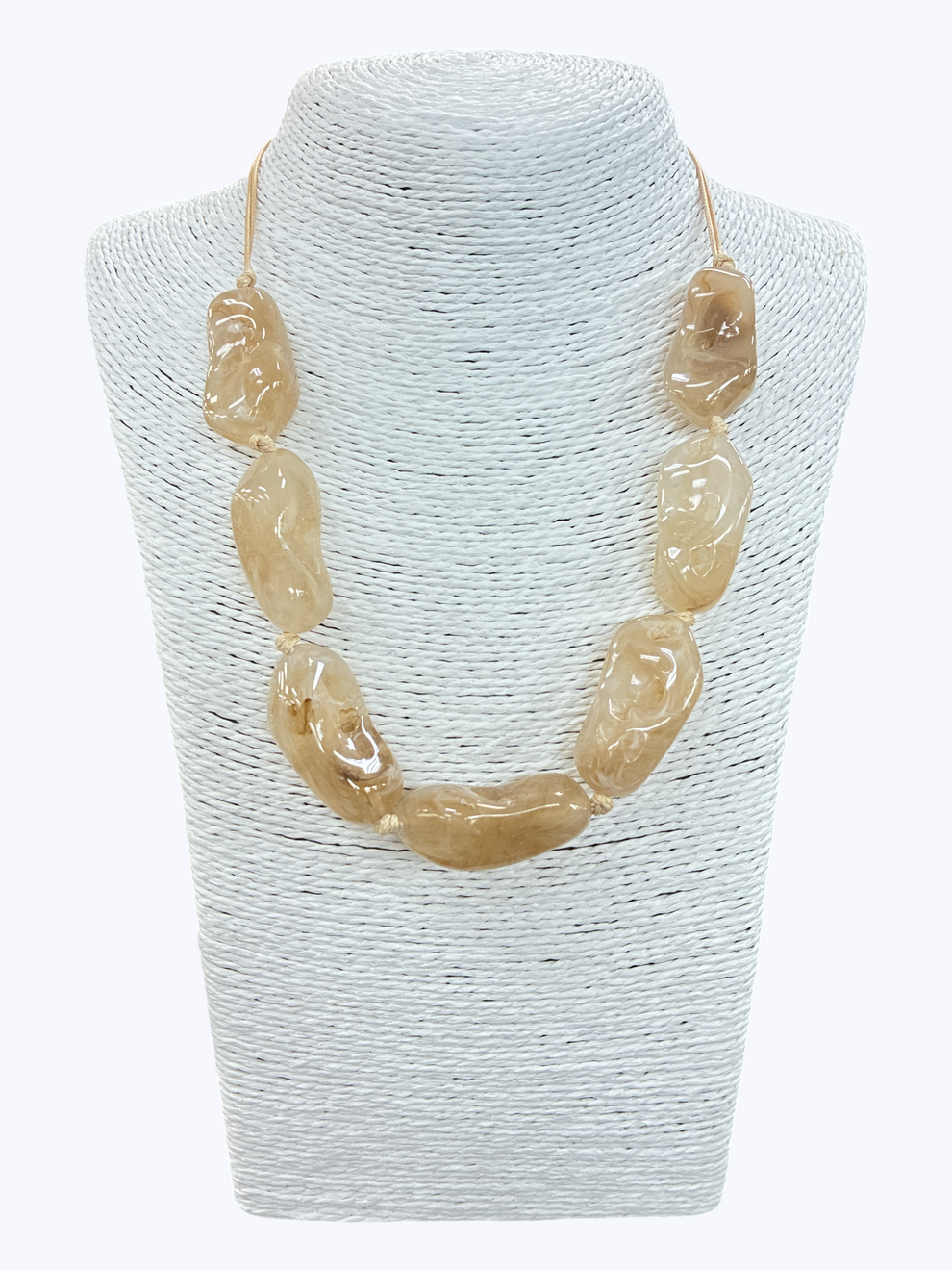 Organic Acrylic Pebble Necklace AJUTABLE