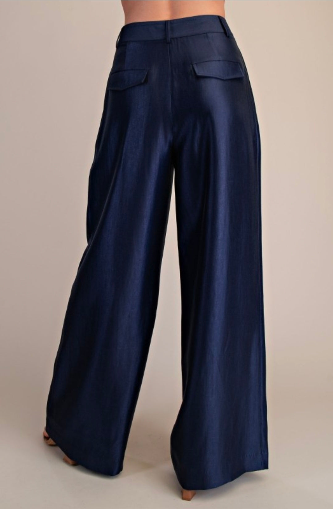 High-waisted Double Pleat Pants