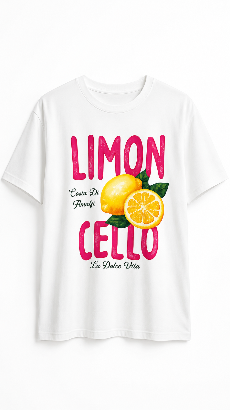 Limon cello Print Oversize T Shirts