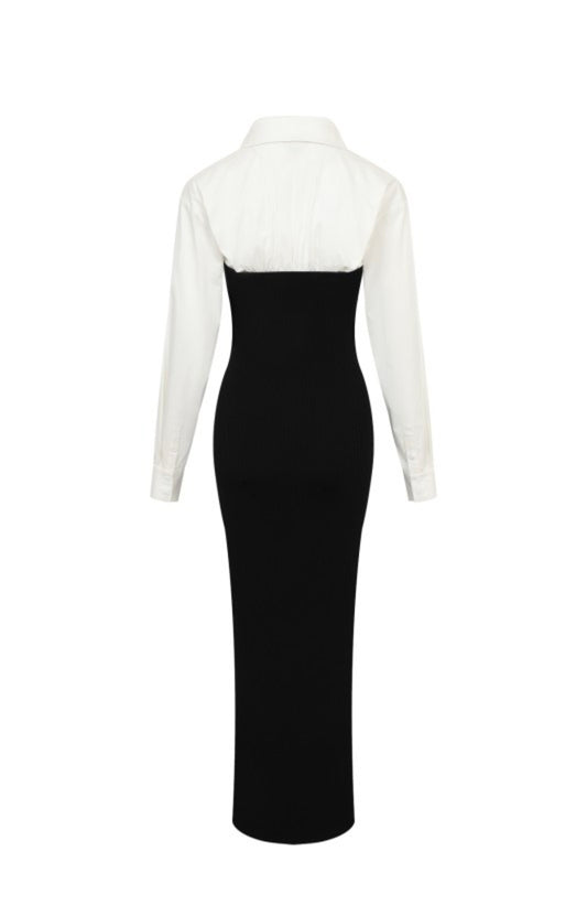 Shirt Mix Midi Dress