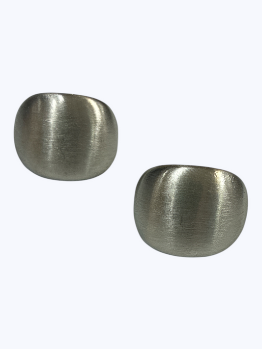 Matte Square Clip-On Earrings