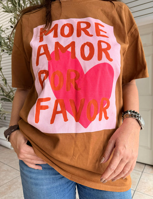 Cotton tshirt more amor por favor