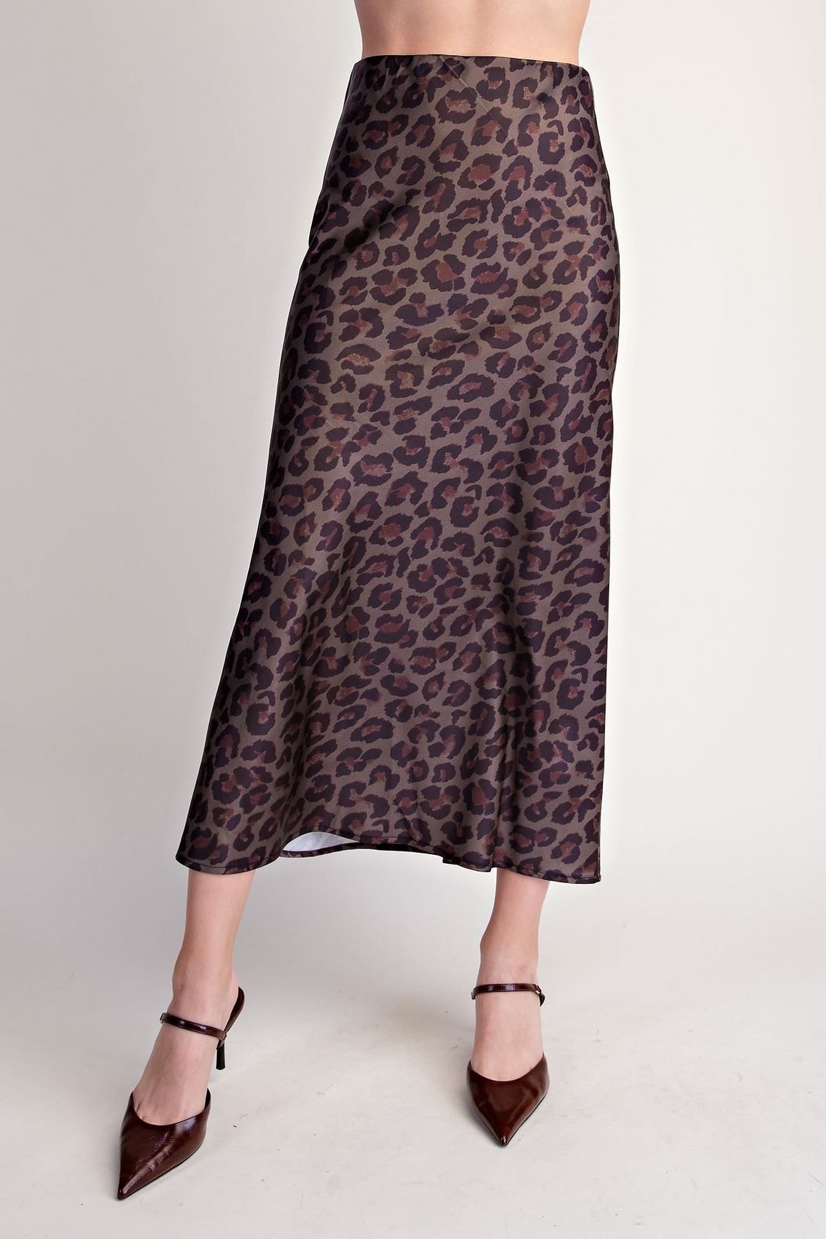 Animal Skirt High Waist Midi Length