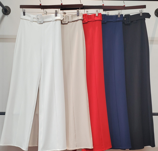 PANTS CLASICO CON CINTURON (SET CON BLAZER OPCIONAL)