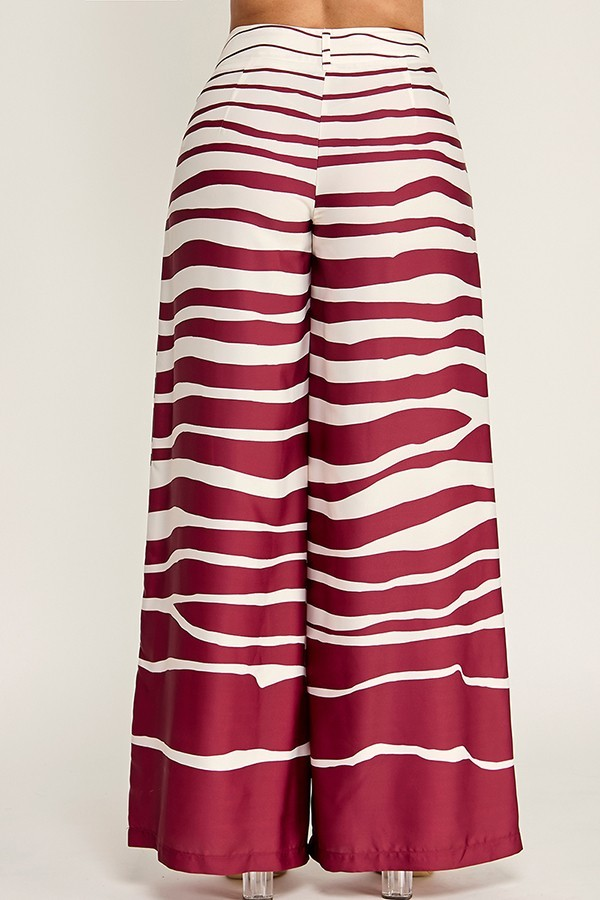 Printed Wide Leg Pants