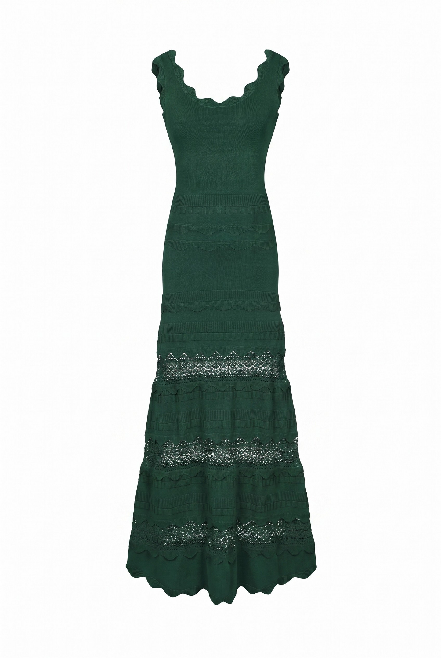 Scallop Detail Knit Dress