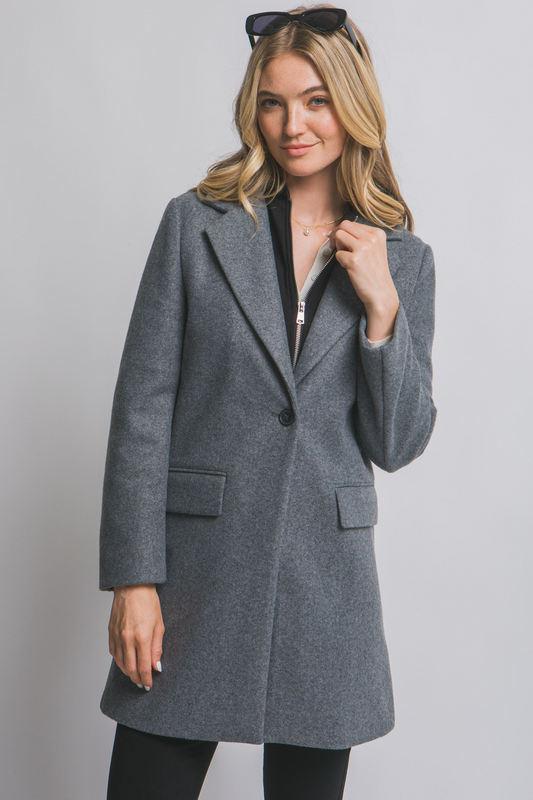 Hooded Contrast Combination Coat